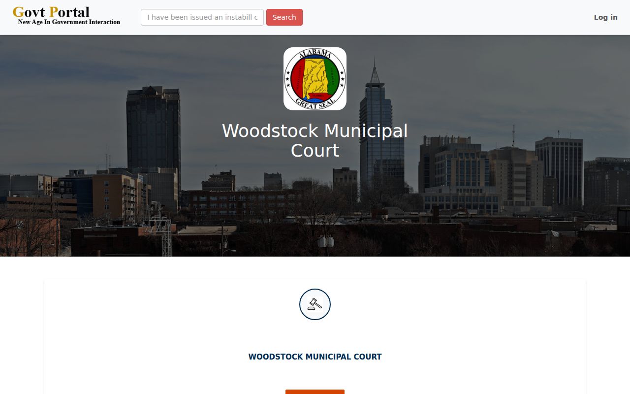 Woodstock payment screen showing a Bibb County outstanding warrant portal myth