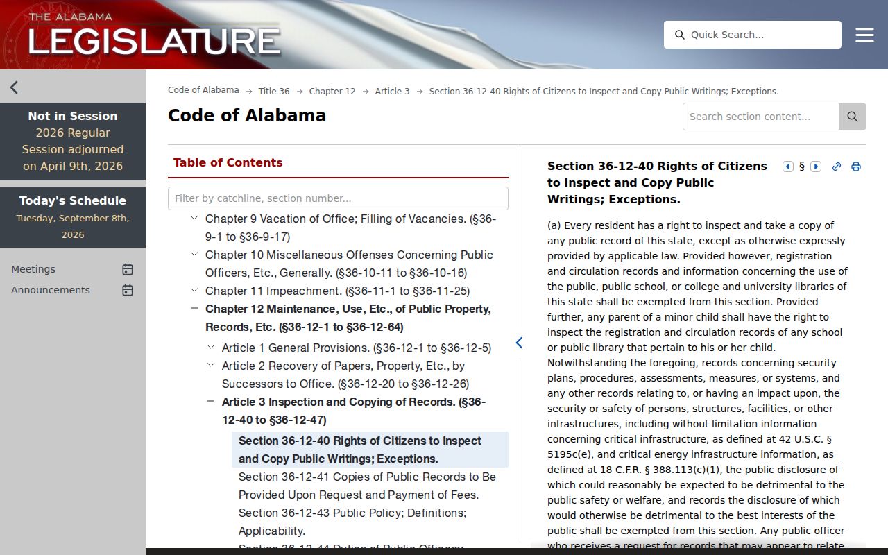 Bibb County arrest warrant access research from the Alabama Open Records Act