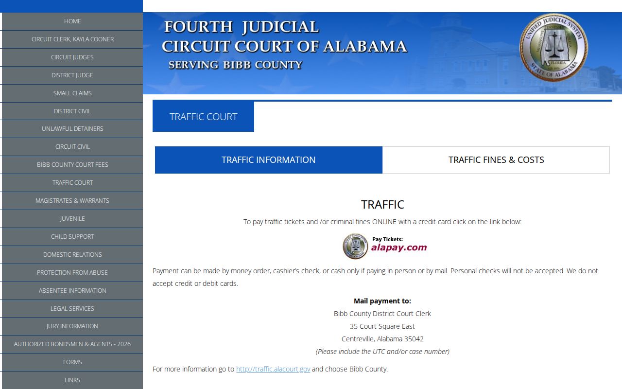 Bibb County traffic warrant records payment and alias warrant warning